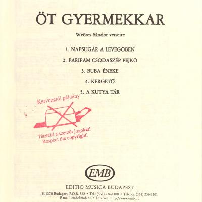 Öt gyermekkar