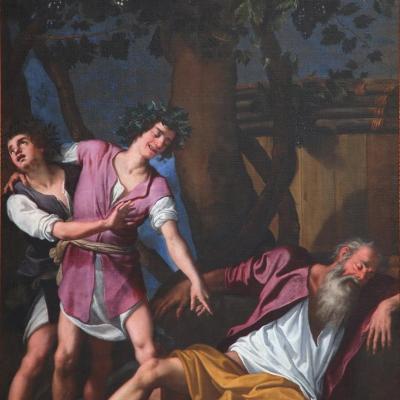 Jacopo Chimenti da Empoli (1551-1640): Noé részegsége – restaurálás